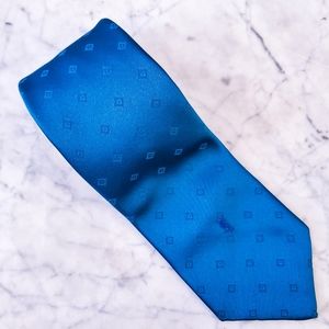 Vibrant Blue Silk Logo Tie
